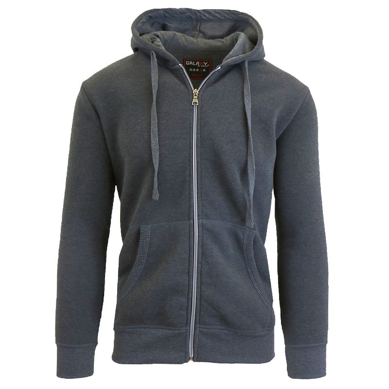 Galaxy By Harvic Boy's Slim Fit Fleece Lined Zip Up Hoodie