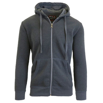 Galaxy By Harvic Boy's Slim Fit Fleece Lined Zip Up Hoodie