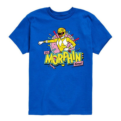 Boys' - Power Rangers - Morphin Time Yellow Short Sleeve Graphic T-Shirt