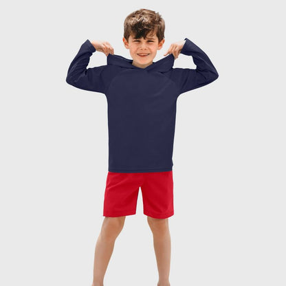 City Threads Swim UPF 50+ Hooded Long Sleeve Rashguard Tee for Boys and Girls - USA-Made (Part 2)