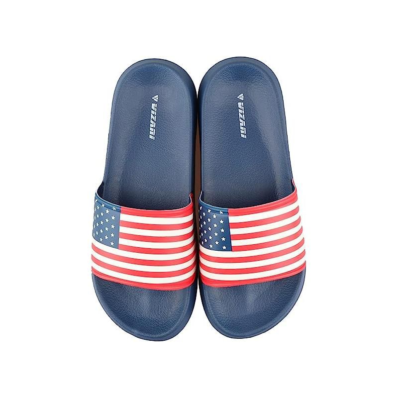 Vizari Kids 'USA SS' Soccer Slide Sandals For Boys and Girls - Navy