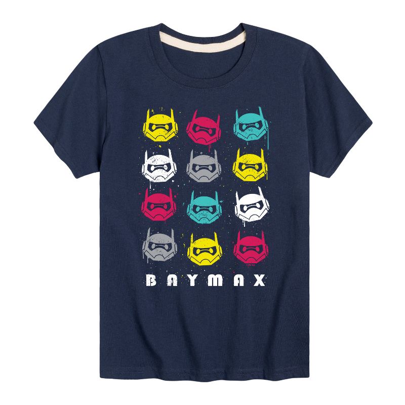 Boys' - Disney - Big Hero 6 Baymax Grid Short Sleeve Graphic T-Shirt