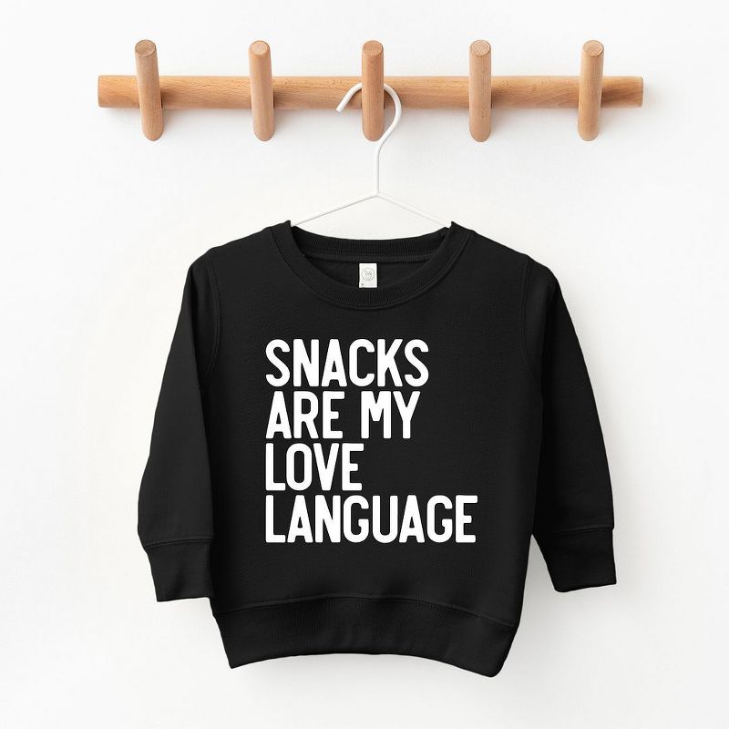 The Juniper Shop Snacks Are My Love Language Toddler Graphic Sweatshirt