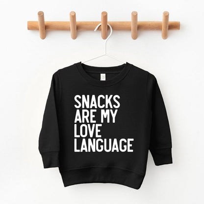 The Juniper Shop Snacks Are My Love Language Toddler Graphic Sweatshirt