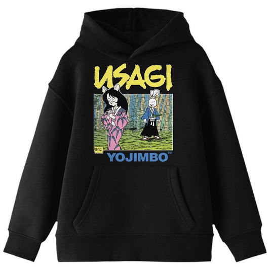 Bioworld Usagi Yojimbo and Mariko Youth Black Graphic Hoodie