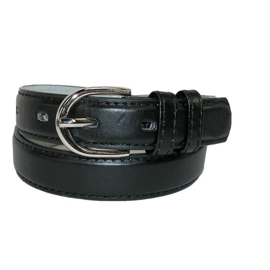 CTM Kid's Leather 1 inch Basic Dress Belt (Pack of 2)
