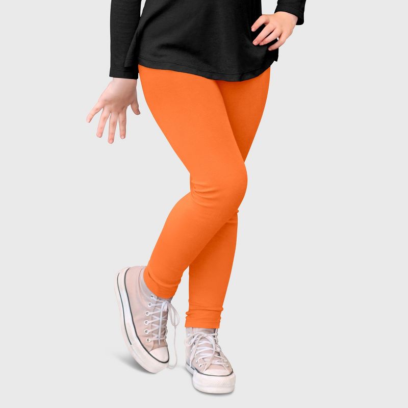 City Threads Girls 100% Cotton Leggings - USA-Made, Soft, Breathable & Sensory Friendly for Kids/Toddlers (Part 2)