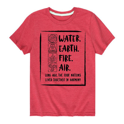 Boys' - Avatar: The Last Airbender - Elements Harmony Short Sleeve Graphic T-Shirt
