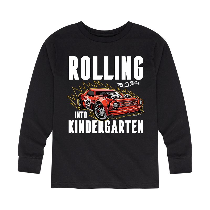 Boys' - Hot Wheels - Rolling Into Kindergarten Long Sleeve Graphic T-Shirt