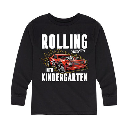 Boys' - Hot Wheels - Rolling Into Kindergarten Long Sleeve Graphic T-Shirt