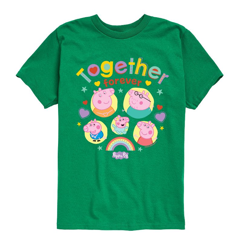 تي شيرت جرافيكي بأكمام قصيرة للأولاد من Peppa Pig - Together Forever