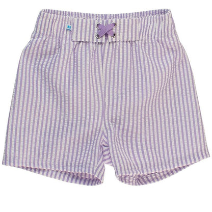 RuggedButts Boys UPF50+ Seersucker Swim Trunks
