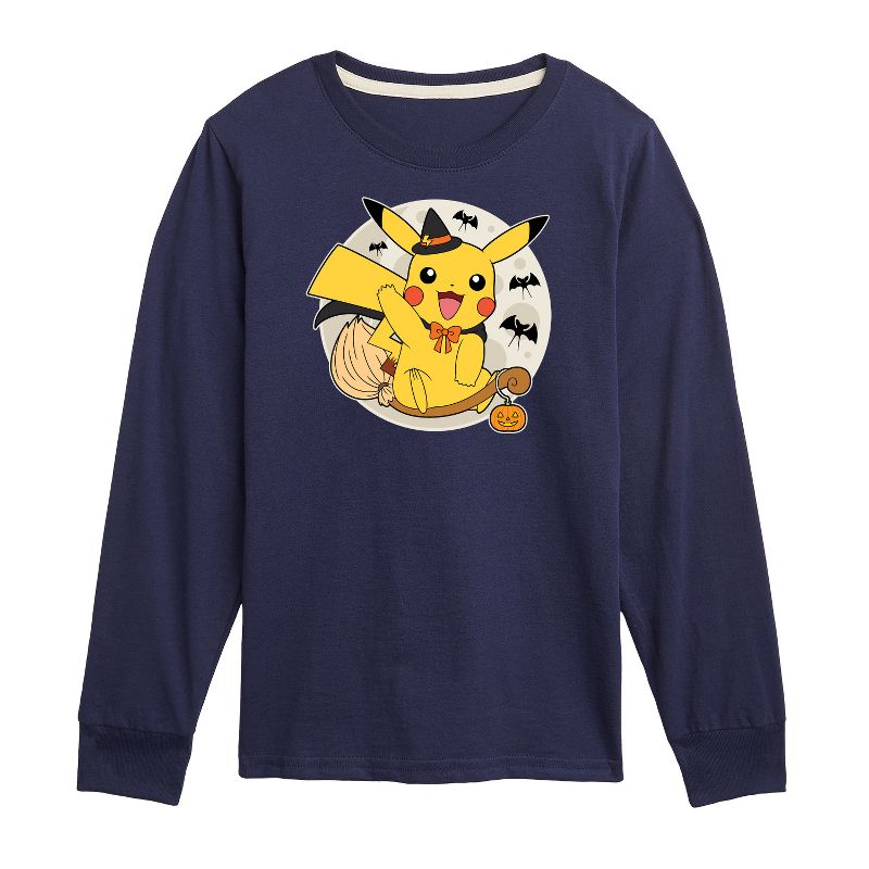 تي شيرت جرافيكي بأكمام طويلة بتصميم ساحرة القمر بيكاتشو للأولاد - بوكيمون
