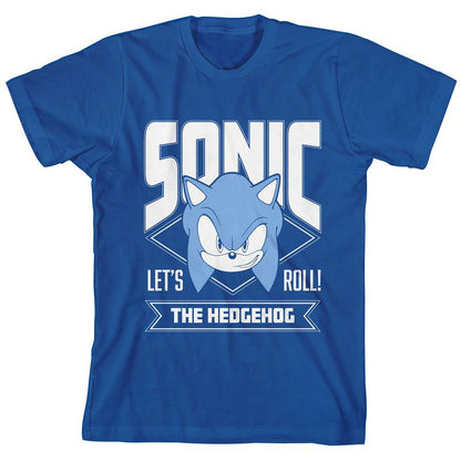 Sonic The Hedgehog Modern Boys Blue Crew Neck Short Sleeve T-shirt