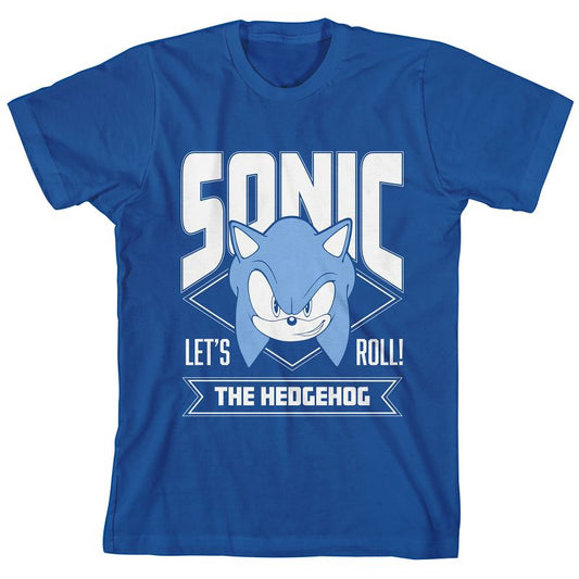 Sonic The Hedgehog Modern Boys Blue Crew Neck Short Sleeve T-shirt