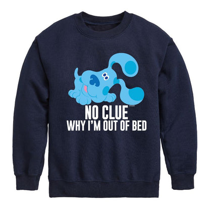 Boys' - Blue's Clues & You! - No Clue Why I'm Out Of Bed Graphic Long Sleeve Fleece Sweatshirt