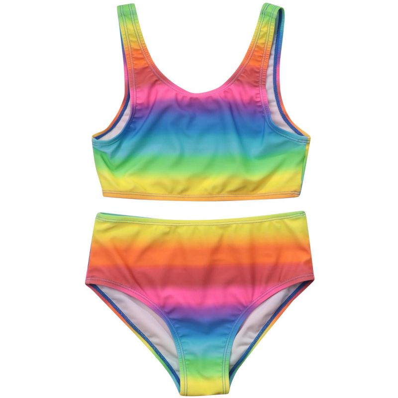 Just Love Girls’ UPF 50+ 2-Piece Bikini Swimsuit Set – Neon, Tie-Dye & Ombre Styles for Kids
