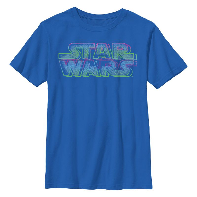 Boy's Star Wars Ombre Logo T-Shirt