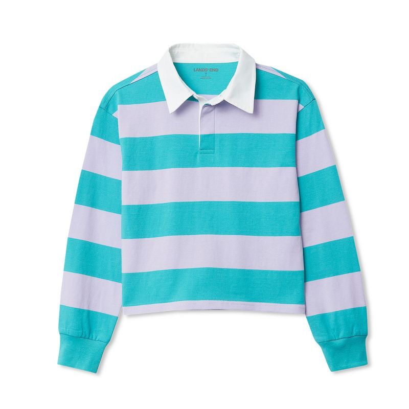 Lands' End Kids Long Sleeve Stripe Rugby Shirt