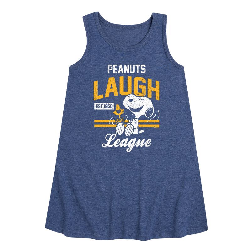 Girls' - Peanuts - Peanuts Laugh League Graphic Sleeveless Aline Dress