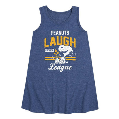 Girls' - Peanuts - Peanuts Laugh League Graphic Sleeveless Aline Dress