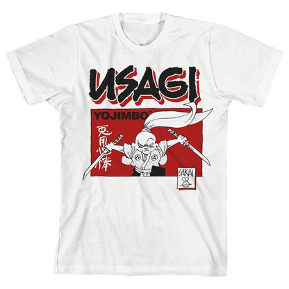 Usagi Yojimbo Dual Blades Sketch Youth White Crew Neck Short Sleeve T-shirt