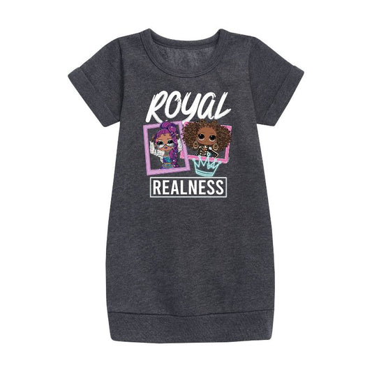 Girls' - LOL Surprise! - Royal Realness Graphic Short Sleeve Fleece Dress