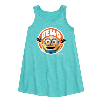Girls' - Despicable Me Minions - Hello Bello Minion Graphic Sleeveless Aline Dress