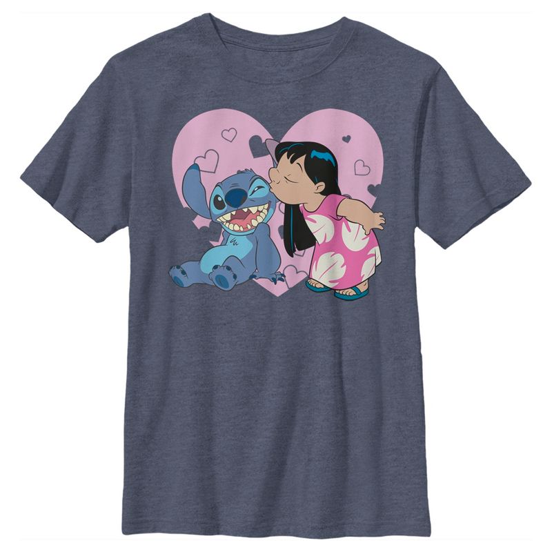 Boy's Lilo & Stitch Valentine's Day Kisses T-Shirt
