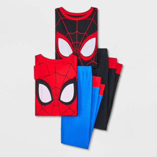 Boys' 4pc Spider-Man Long Sleeve Pajama Set - Red