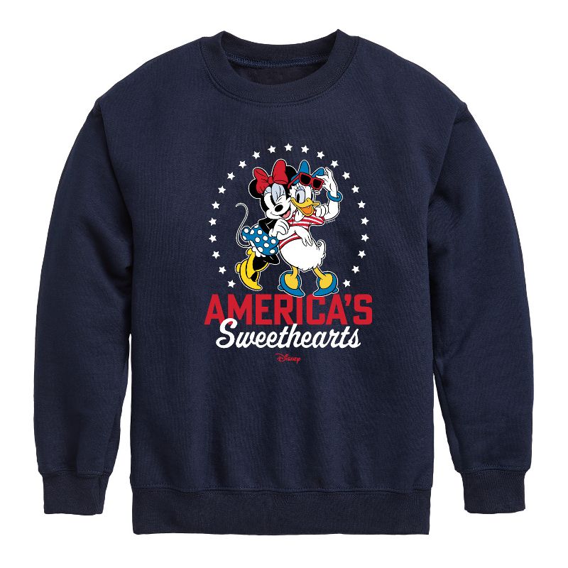 Boys' - Disney - Americana Graphic Long Sleeve Fleece Sweatshirt