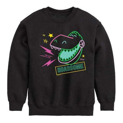Boys' - Disney - Roarsome Rex Graphic Long Sleeve Fleece Sweatshirt