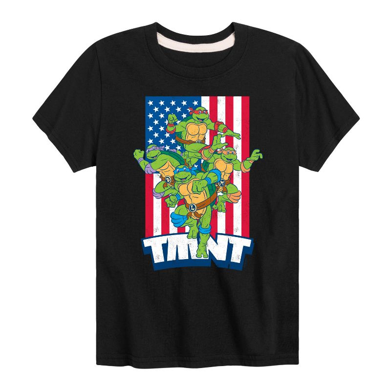 تي شيرت جرافيكي بأكمام قصيرة للأولاد من Teenage Mutant Ninja Turtles - USA Turtles