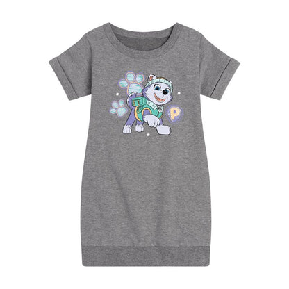 Girls' - Paw Patrol - Everest Sketch Graphic Short Sleeve Fleece Dress