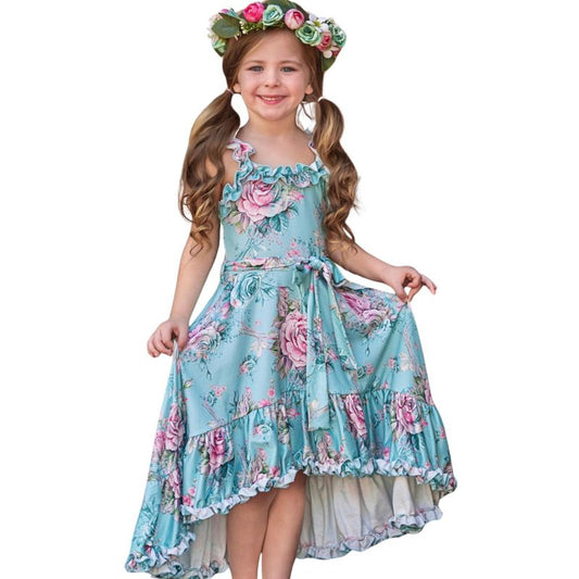 Secret Garden Rose Hi-Lo Ruffle Dress Mia Belle Girls