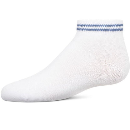 Memoi Girls' Ziggy Double Ring Cotton Blend Anklet Sock
