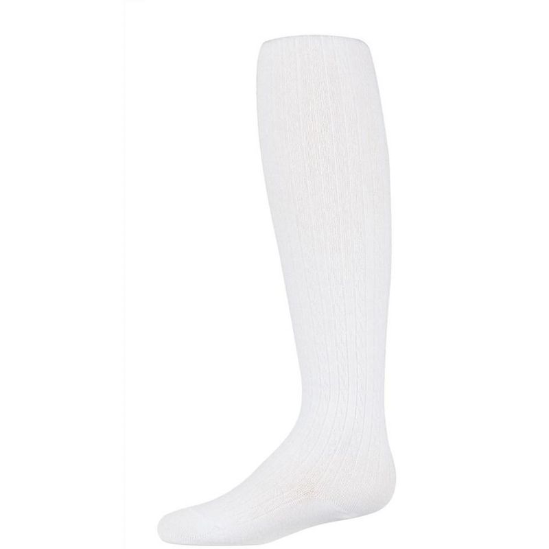 Memoi Girls Cotton Blend Cable Tights