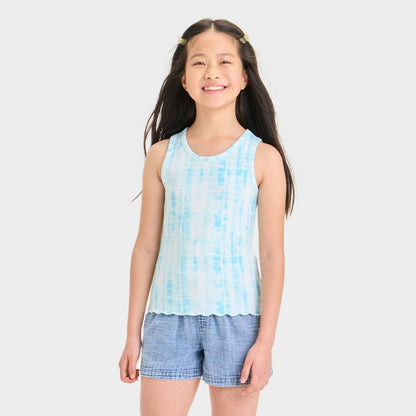 Girls' Ribbed Printed Tank Top - Cat & Jack™