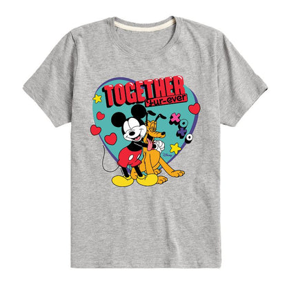 Boys' - Disney - Together Fur Ever Mickey Pluto Short Sleeve Graphic T-Shirt