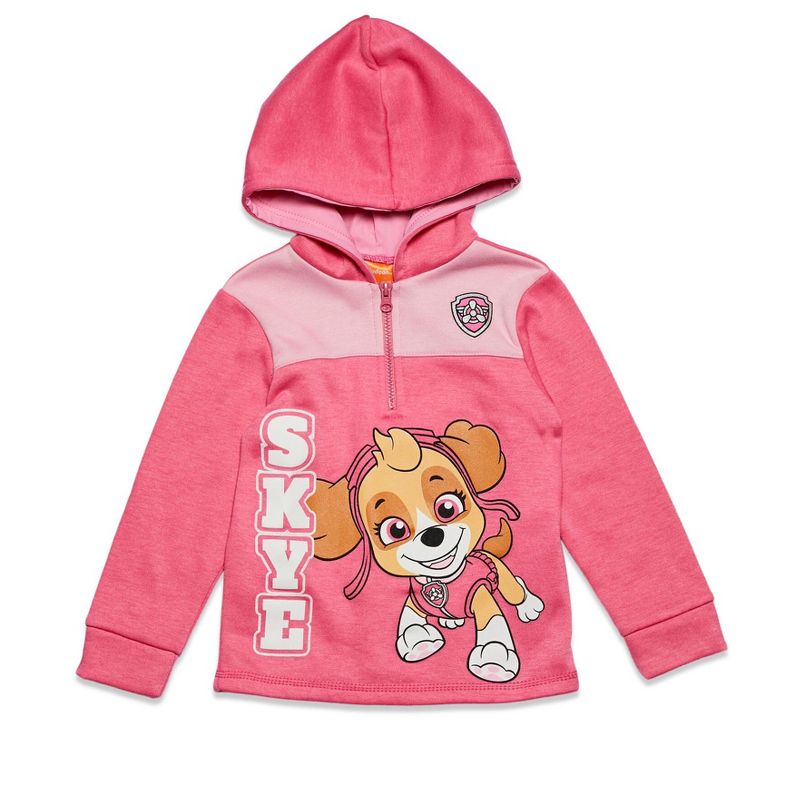 Paw Patrol Skye Girls Fleece Half Zip Hoodie Little Kid to Big Kid