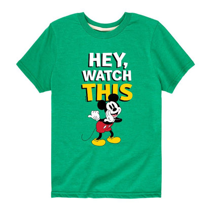 Boys' - Disney - Mickey Hey, Watch This Short Sleeve Graphic T-Shirt