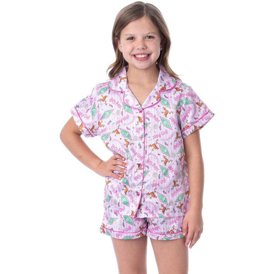 Harry Potter Girls' Honeydukes Wizarding World Sleep Pajama Set Shorts Pink