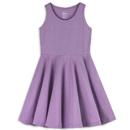 Mightly Girls Fair Trade Organic Cotton Solid Sleeveless Twirl Dress