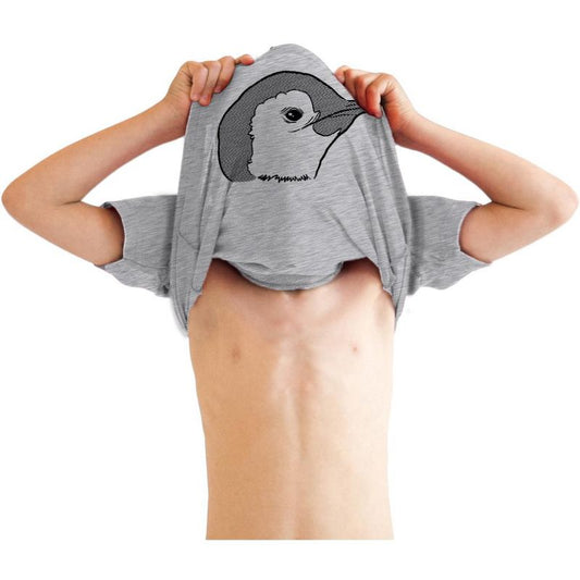 Youth Ask Me About My Penguin T Shirt Funny Flip Up Tee for Kids - Crazy Dog Youth T Shirt