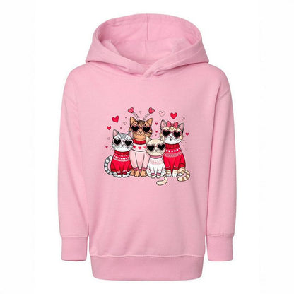 The Juniper Shop Valentine Kittens Toddler Graphic Hoodie