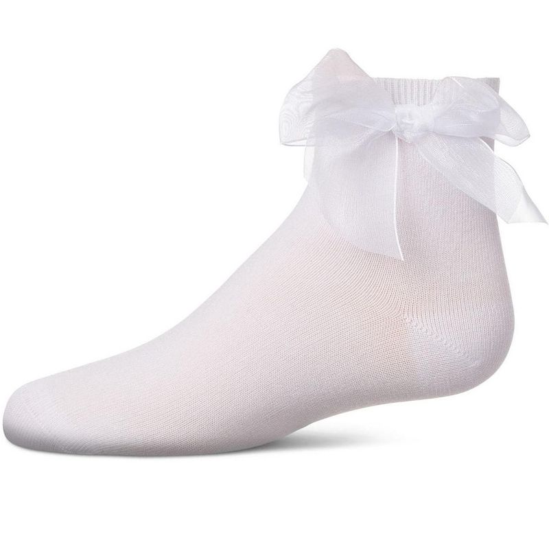 Memoi Girls' Tulle Bow Anklet Socks