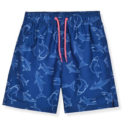 Blue Horizon Swimwear Boys Swim Trunks – Fun Printed Youth Quick Dry Kids Bathing Suit Shorts for Boys