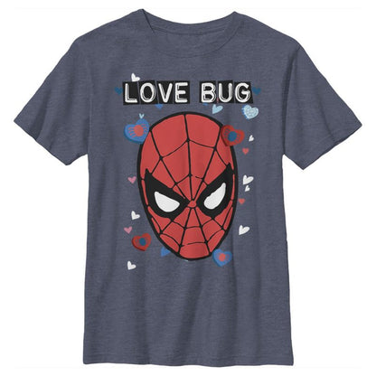 تي شيرت Marvel Spider-Man Candy Heart Love Bug للأولاد