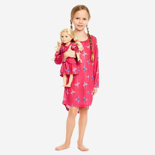 Leveret Girl and Doll Matching Nightgown