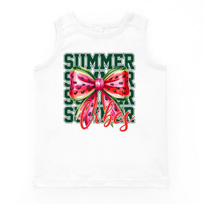 The Juniper Shop Coquette Watermelon Bow Summer Chart Youth Tank Top